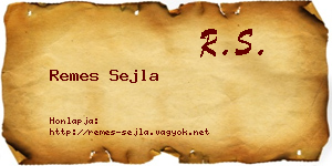 Remes Sejla névjegykártya